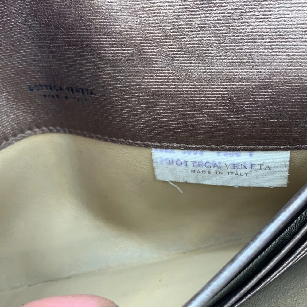 Gold 💜 Bottega Veneta Intrecciato‎ Continental leather Wallet